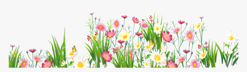 Transparent Spring Clipart - Flowers And Butterflies Png, Png Download, Free Download