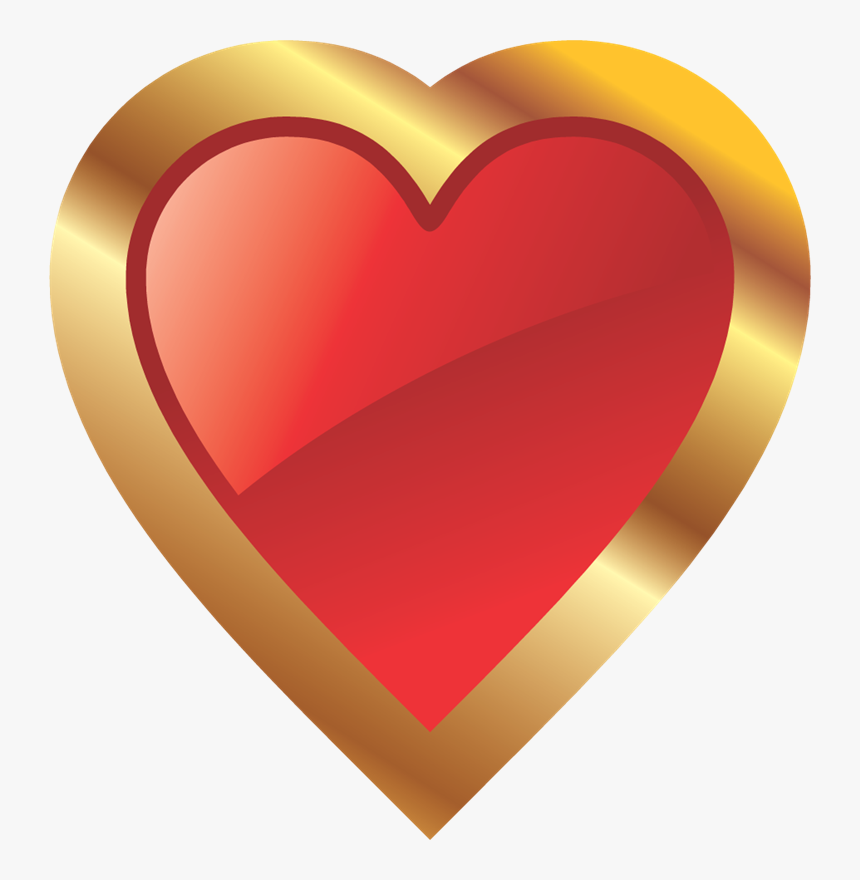 Corazones Rojos Png -imagenes Con Frases De Te Amo - Corazones Rojo Con Dorado, Transparent Png, Free Download