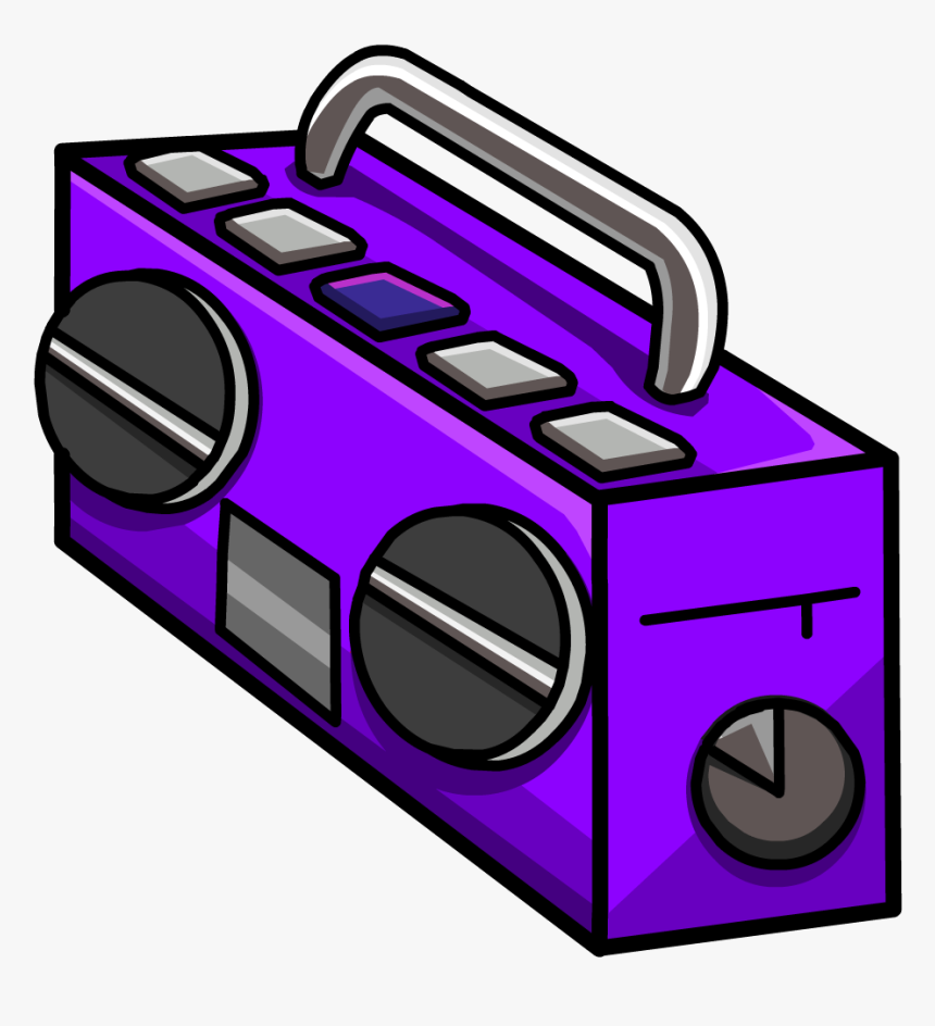 Club Penguin Wiki - Boombox Purple, HD Png Download, Free Download