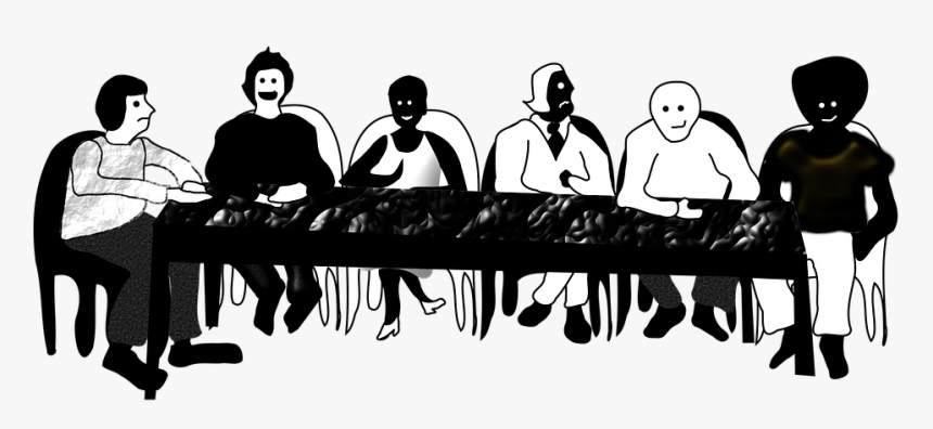 People, Table, Team, Group, Meeting, Conference, Comic - Clipart Black Png Meetings Clip Art, Transparent Png, Free Download