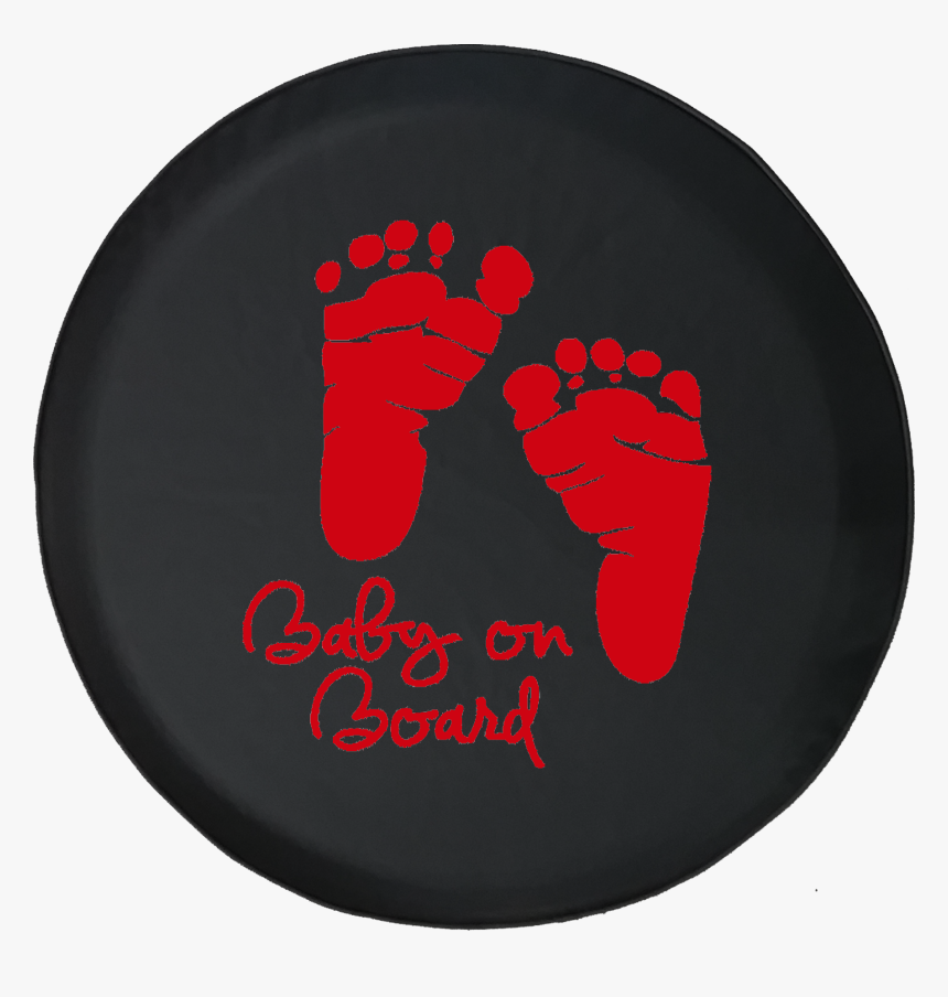 Baby On Board Foot Prints Offroad Jeep Rv Camper Spare - Illustration, HD Png Download, Free Download