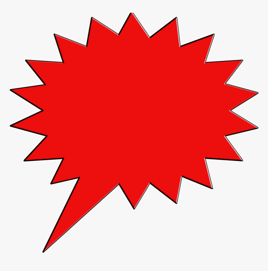 Red Text Bubble Left Transparent Image Website Design - Price Tag Star Red, HD Png Download, Free Download