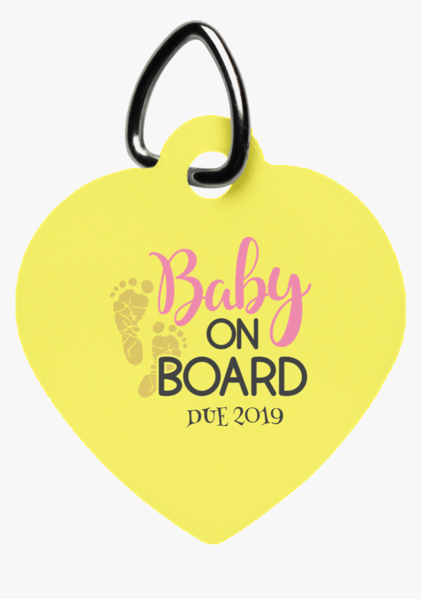 Baby On Board Due 2019 Heart Pet Tag- Pets - Graphic Design, HD Png Download, Free Download