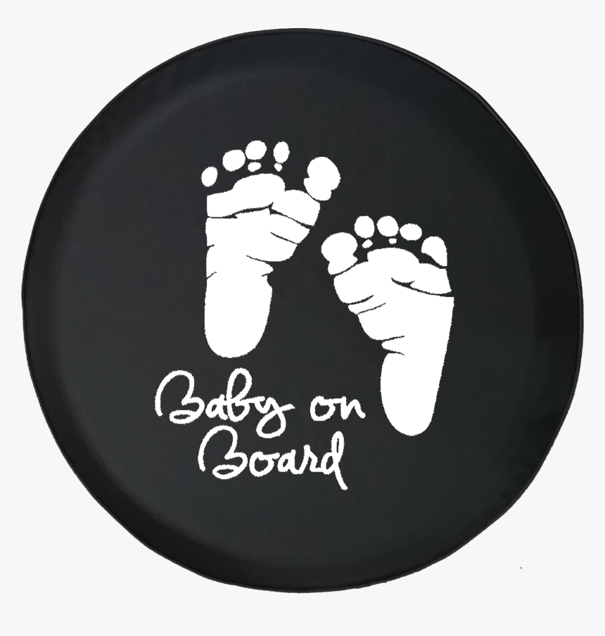 Baby On Board Foot Prints Offroad Jeep Rv Camper Spare - Sticker, HD Png Download, Free Download