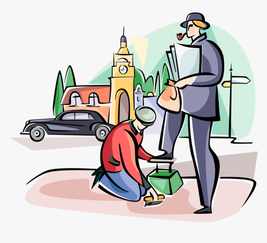 Vector Illustration Of Englishmen Getting Shoe Shine, - Engraxate Png, Transparent Png, Free Download