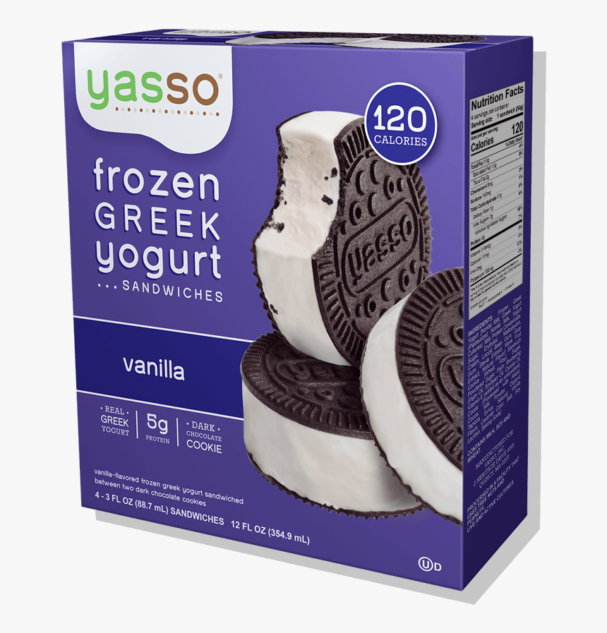 Yasso Sandwich Vanillavanilla - Yasso Frozen Yogurt Bars Nutrition Facts, HD Png Download, Free Download