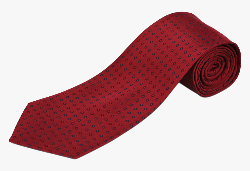 100% Silk Extra Long Red Tie With Navy Circles For - Silk, HD Png Download, Free Download