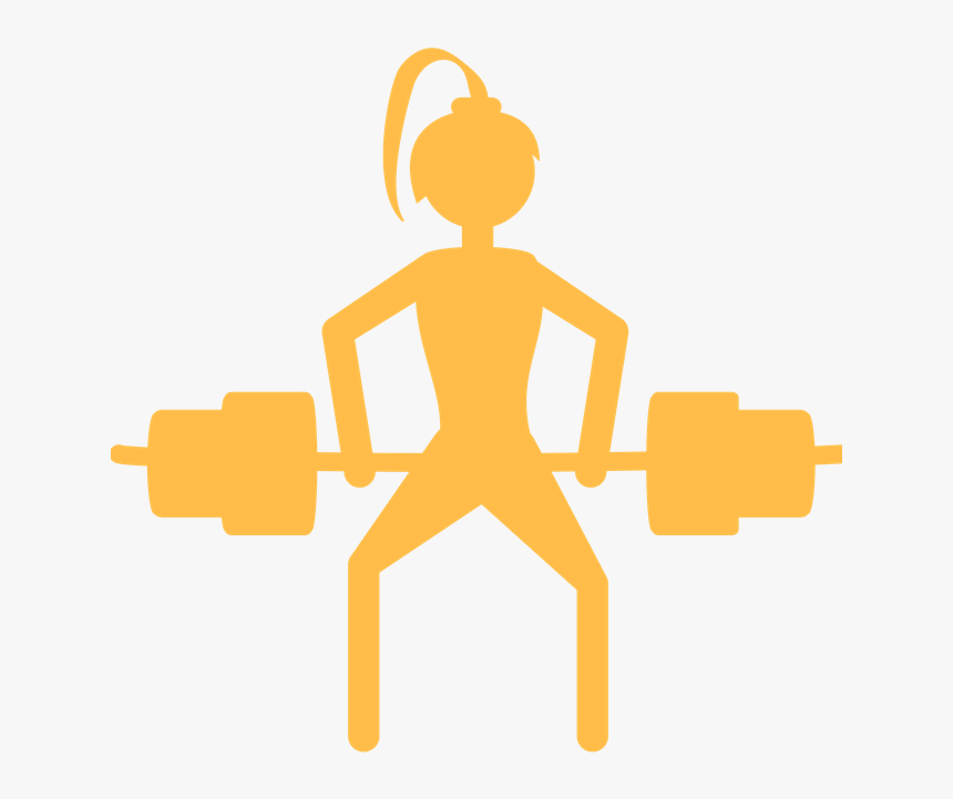 Body Pump @ Gold’s Gym Uptown - Barbell Girl Silhouette, HD Png Download, Free Download