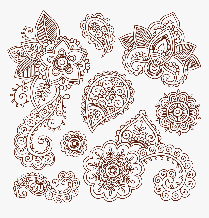 Tattoo Paisley Material Ham Pattern Henna Vector Clipart, HD Png Download, Free Download