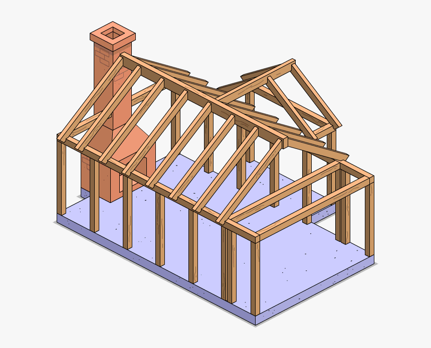 House Frame - Lumber - House Frame Clipart, HD Png Download, Free Download