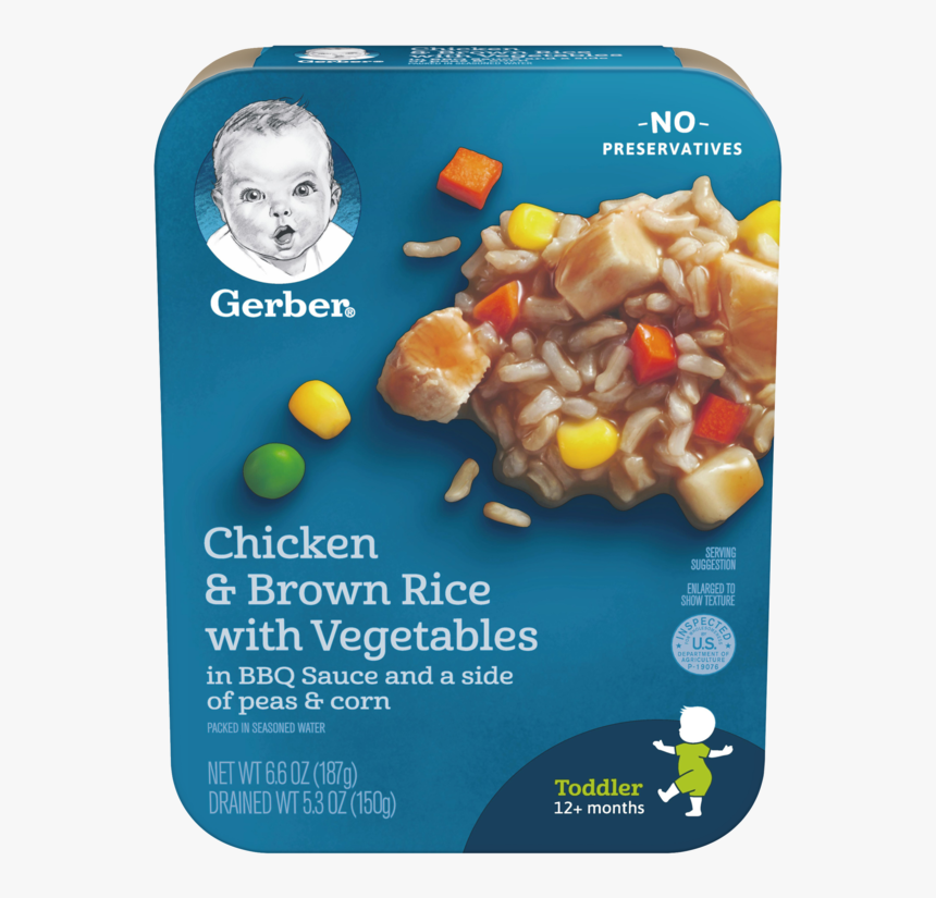 Chicken & Brown Rice With Vegetables - Gerber Mac And Cheese, HD Png Download, Free Download