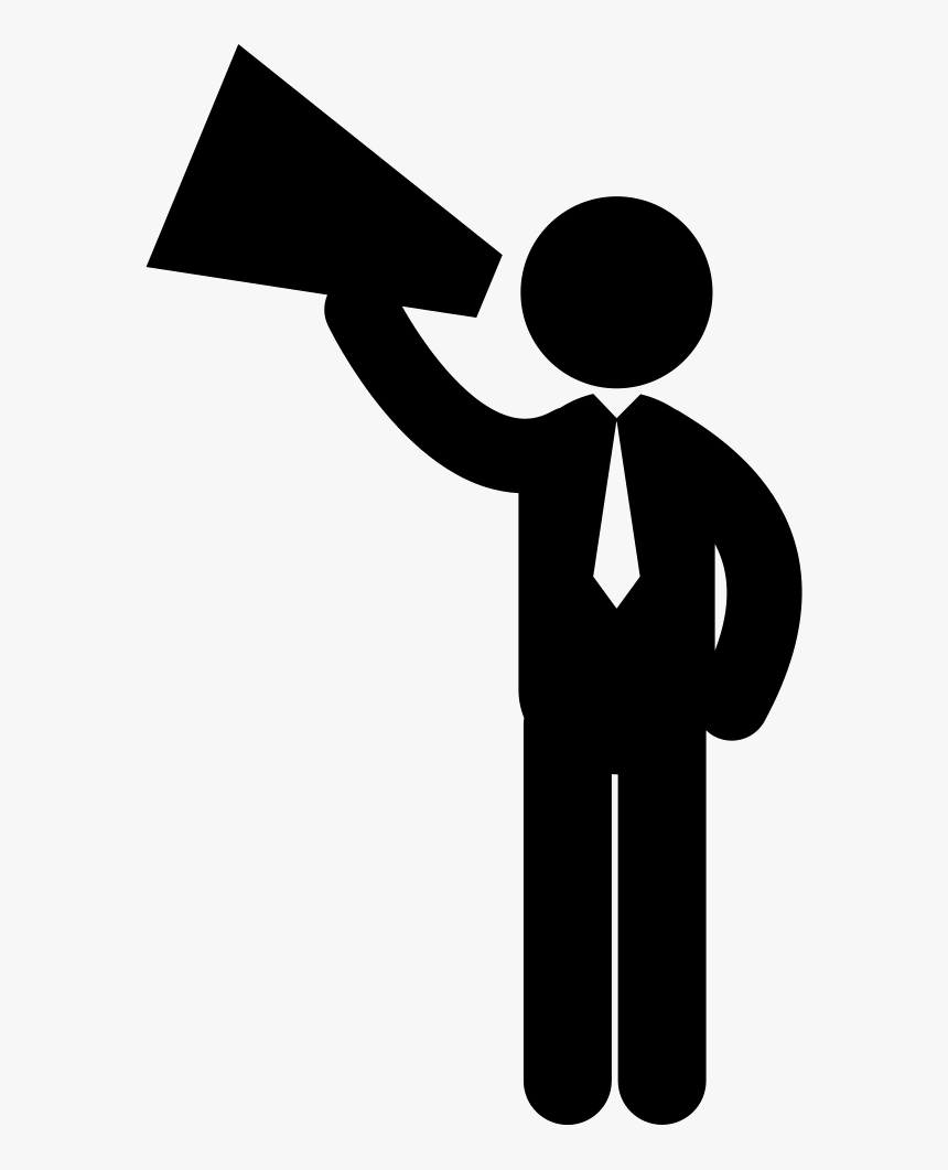 Man Speaking By A Speaker - Man Speaking Icon Png, Transparent Png, Free Download