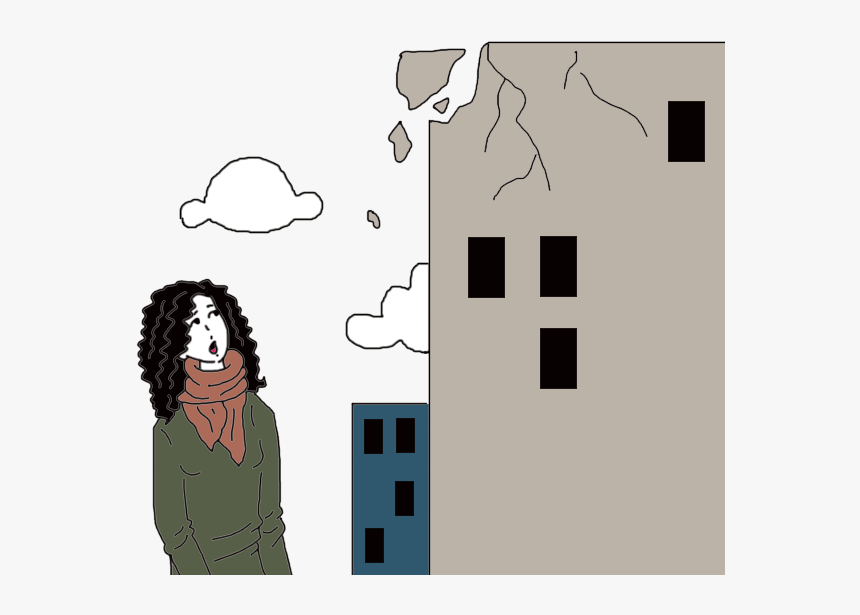 Falling Building Dream Meaning - Cartoon Buildings Falling Apart, HD Png Download, Free Download