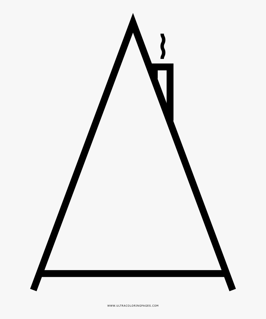 A-frame House Coloring Page - Triangle, HD Png Download, Free Download
