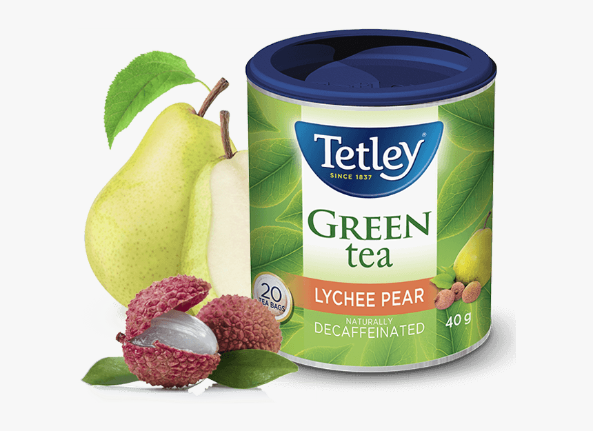 Tetley Decaffeinated Lychee Pear Green Tea - Tetley Mango And Passionfruit Tea, HD Png Download, Free Download