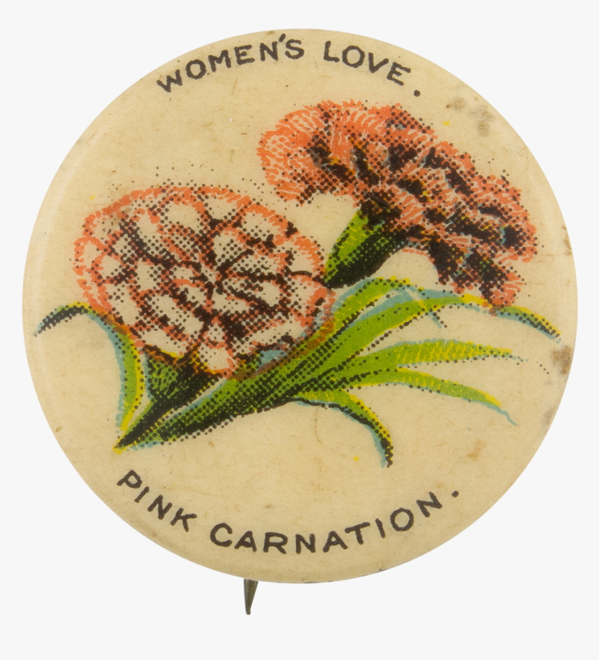Women"s Love Pink Carnation Advertising Button Museum - Cross-stitch, HD Png Download, Free Download