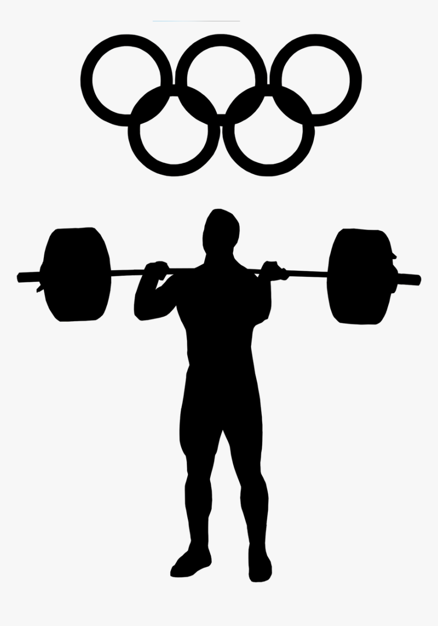 Weightlifting Clean And Jerk Black, HD Png Download, Free Download