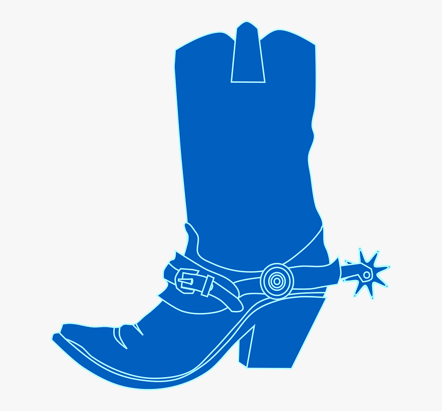 Botas Vaqueras, Azul, Arranque, Calzado, Wild West - Blue Cowboy Boot Clipart, HD Png Download, Free Download