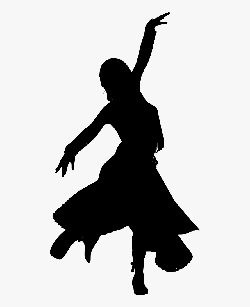 Silhouette Of Woman Dancing Elegant, HD Png Download, Free Download