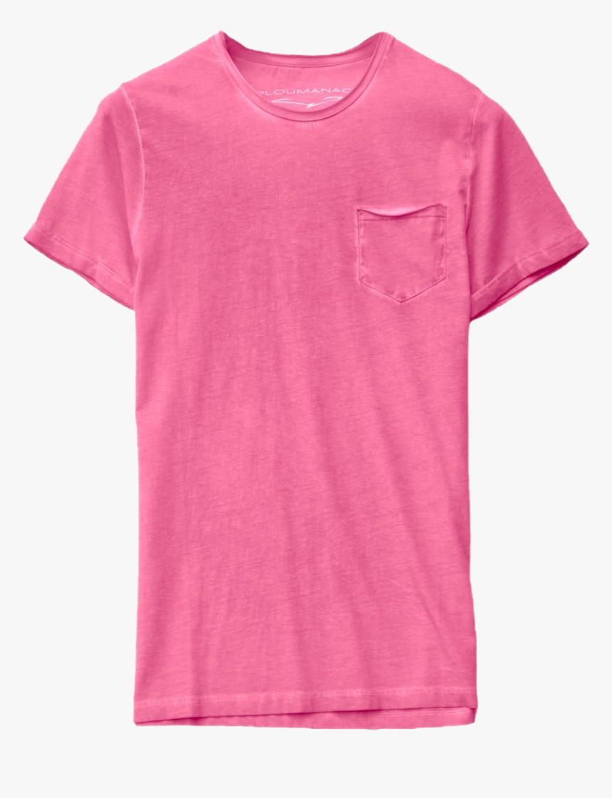 Plain Pink T-shirt Png Picture - T Shirt Plain W Pocket, Transparent Png, Free Download