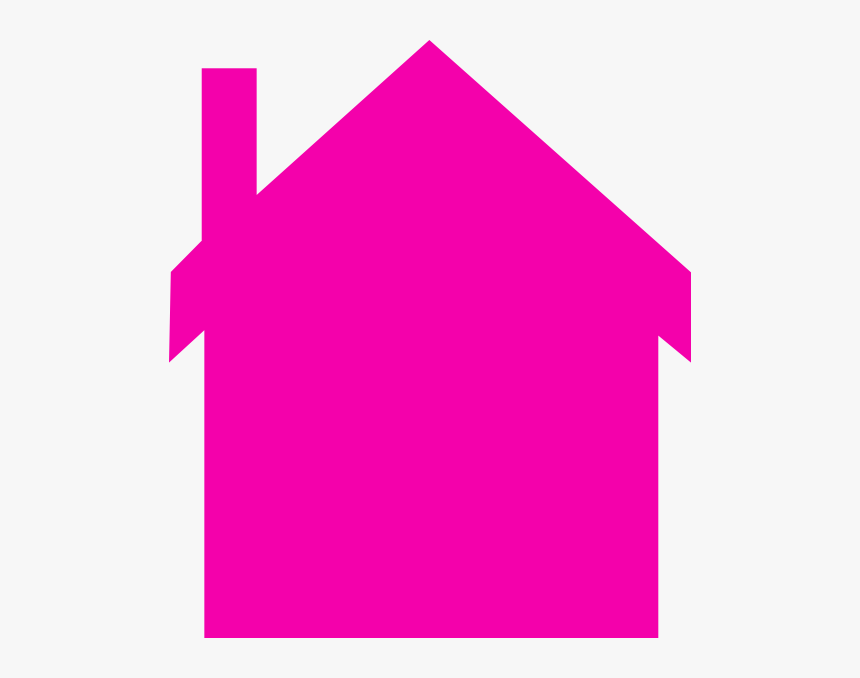 Pink House Silhouette Clip Art - Pink House Clip Art, HD Png Download, Free Download