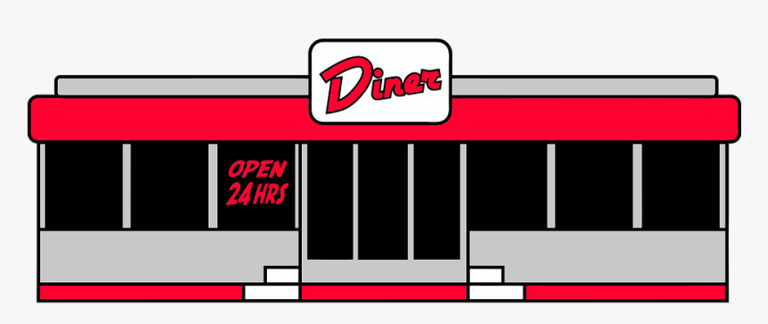 Diner, 50s, Retro, Restaurant, Vintage, 50s Diner - Diner Graphic, HD Png Download, Free Download