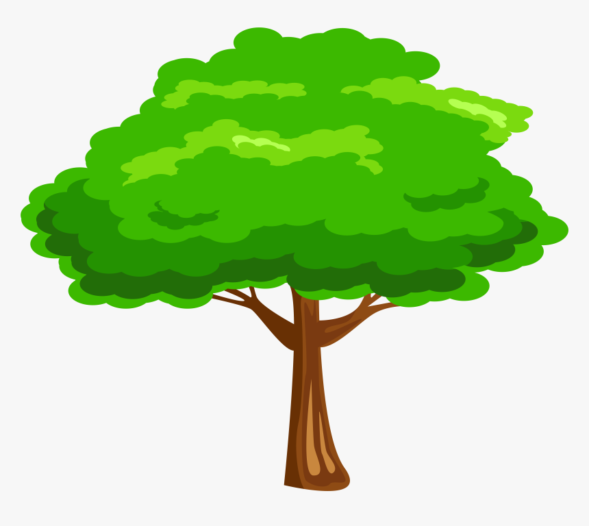Leaves Clipart Mango Tree - Transparent Tree Png Cartoon, Png Download, Free Download