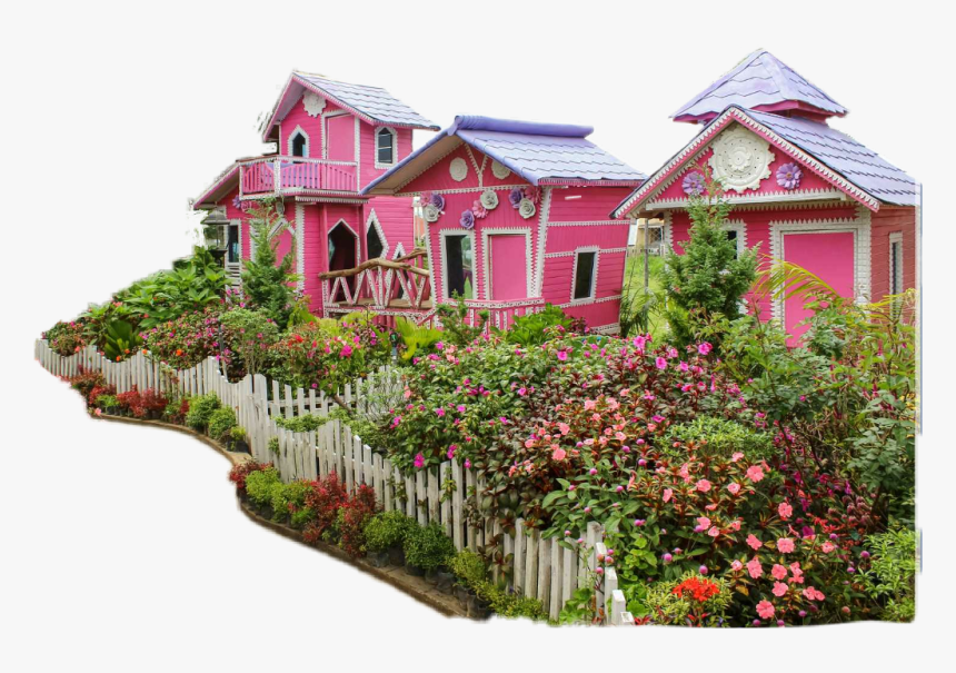 #freetoedit #little Pink Houses #tea Garden #white - Cottage, HD Png Download, Free Download