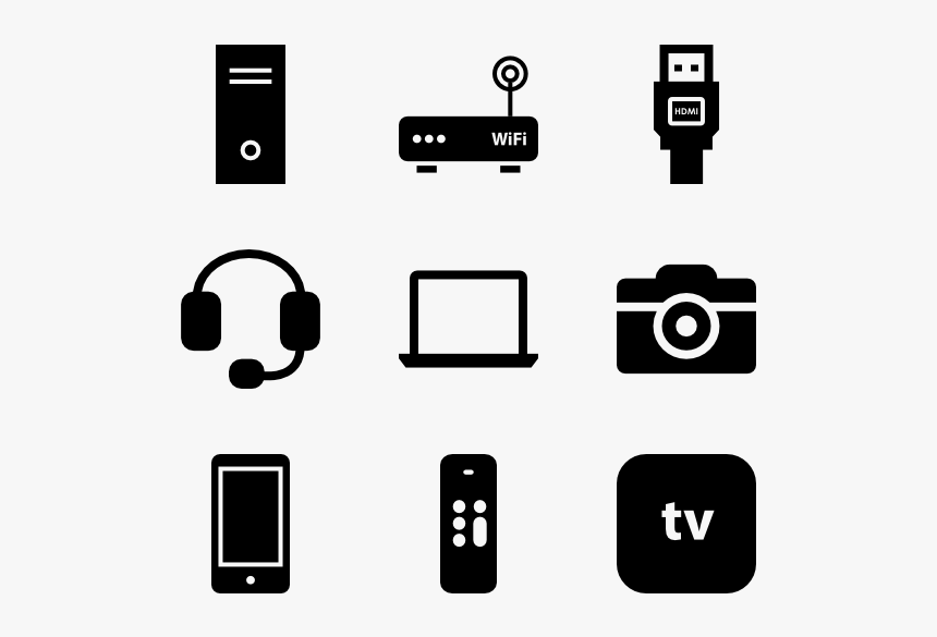 Electronics Glyph - Technology In The 50s Png, Transparent Png, Free Download