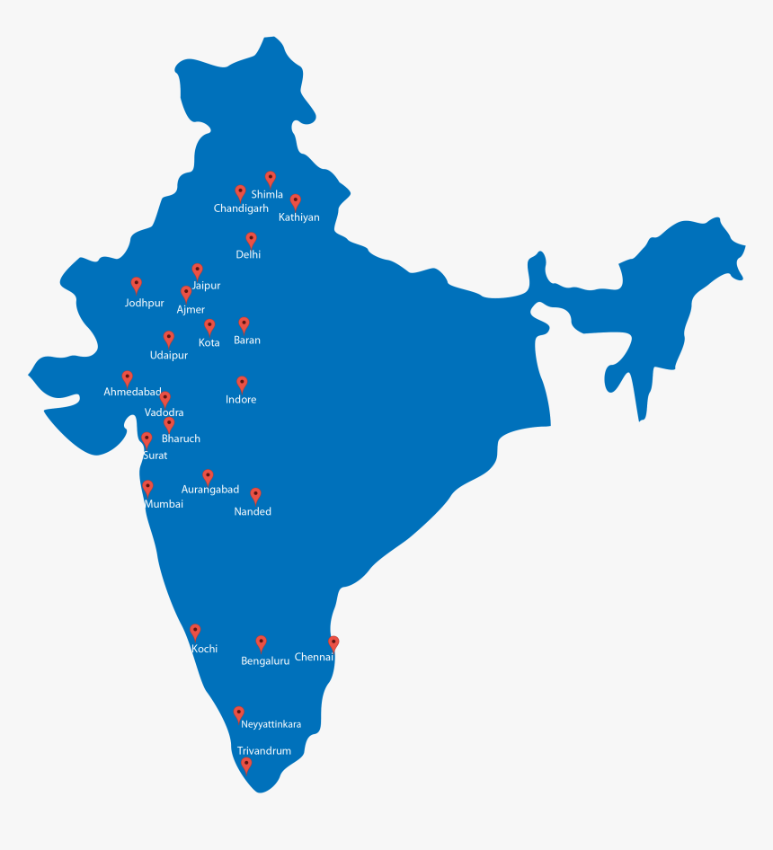 India Map Silhouette Png, Transparent Png, Free Download