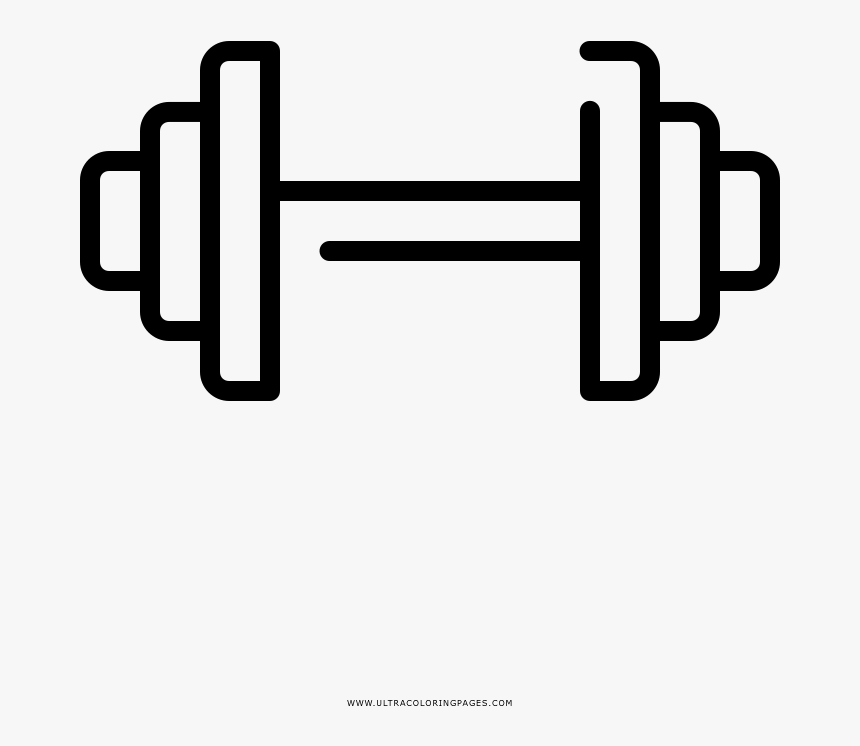 Weight Lifting Coloring Page - Dumbbell Icon, HD Png Download, Free Download
