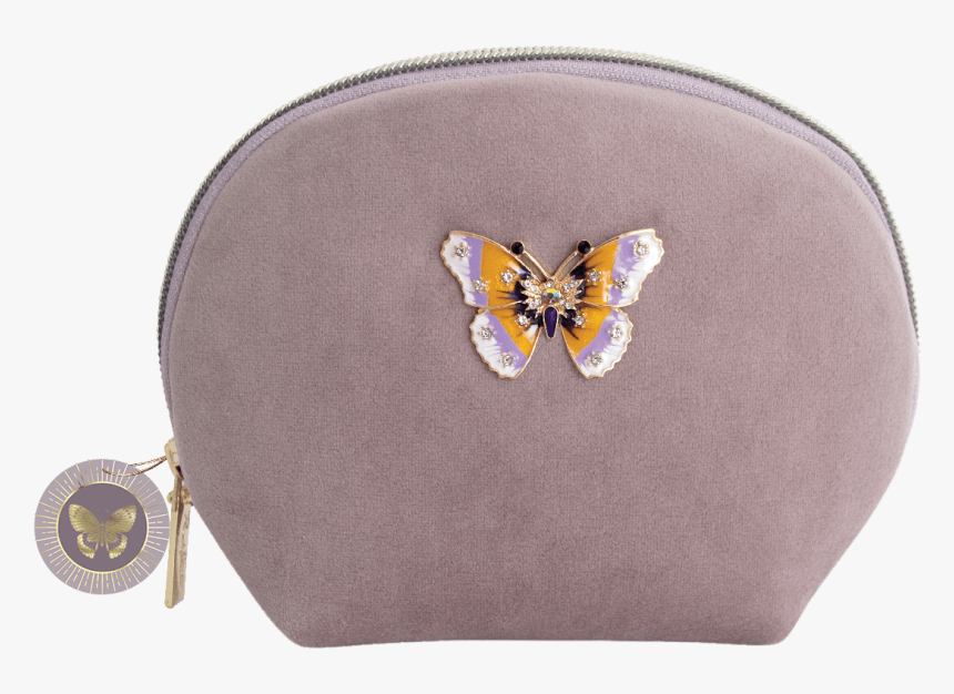 Purple Butterfly Brooch Velvet Bag - Coin Purse, HD Png Download, Free Download