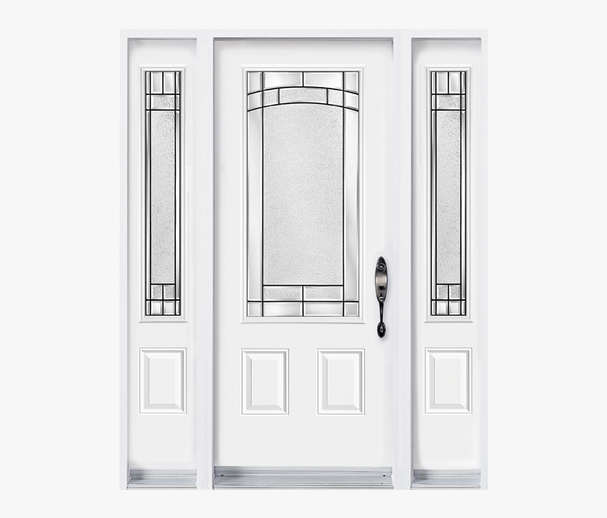 Door With 2 Sidelites With Element Glass Kits - Screen Door, HD Png Download, Free Download