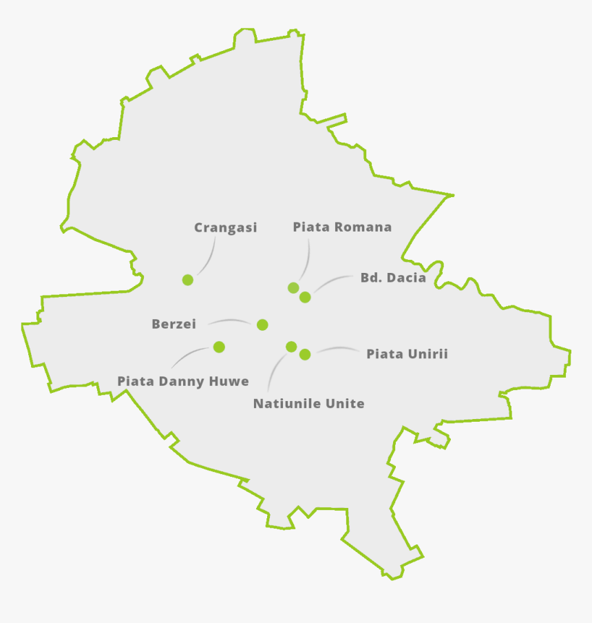 Harta Locatii Bucuresti - Map, HD Png Download, Free Download