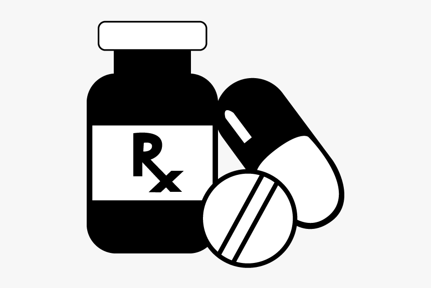 Collection Of Drugs - Medication Clipart Black And White, HD Png Download, Free Download