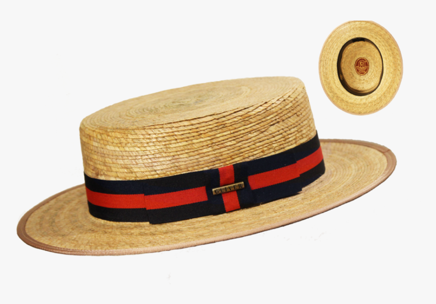 Sombrero Canotier Palma Natural Azul - Sombrero Canotier, HD Png Download, Free Download