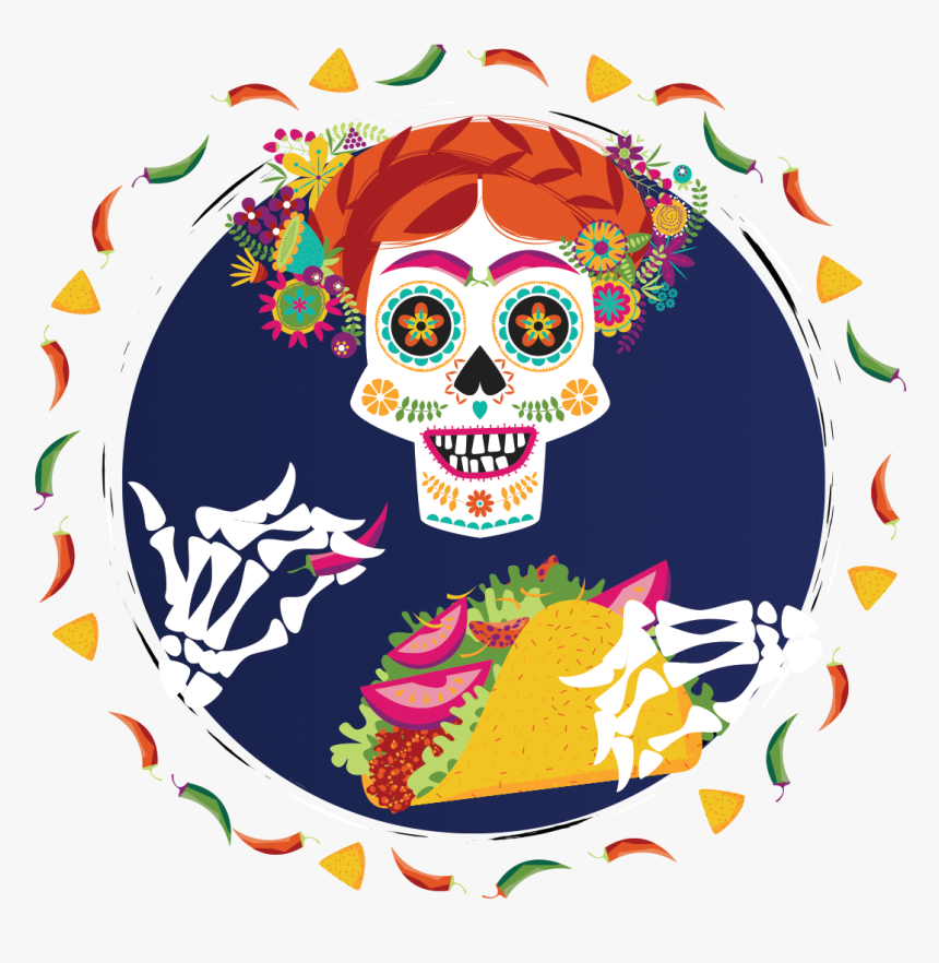 Taco Mexican Food Skull, HD Png Download, Free Download