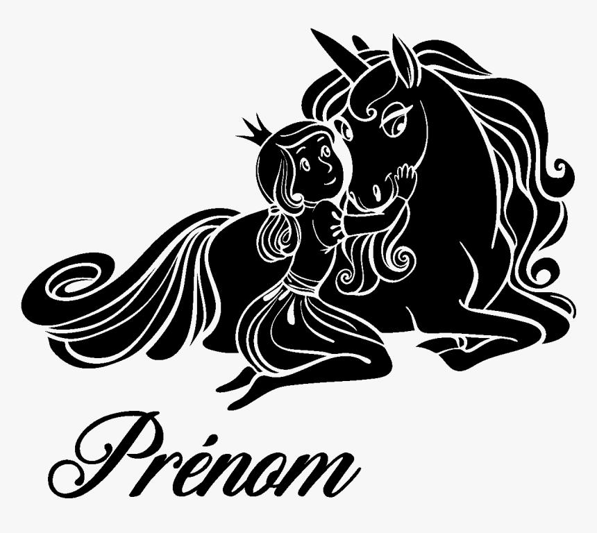 Ambiance-sticker Sticker Prénom Personnalisé Licorne, HD Png Download, Free Download