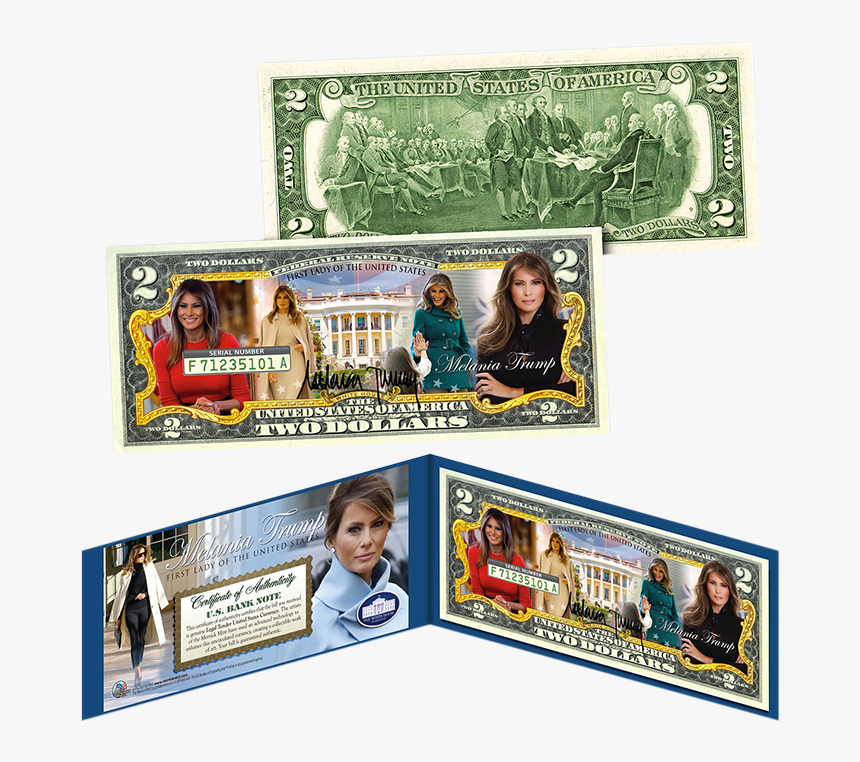 Melania Trump $2 Bill - 2 Dollar Bill, HD Png Download, Free Download