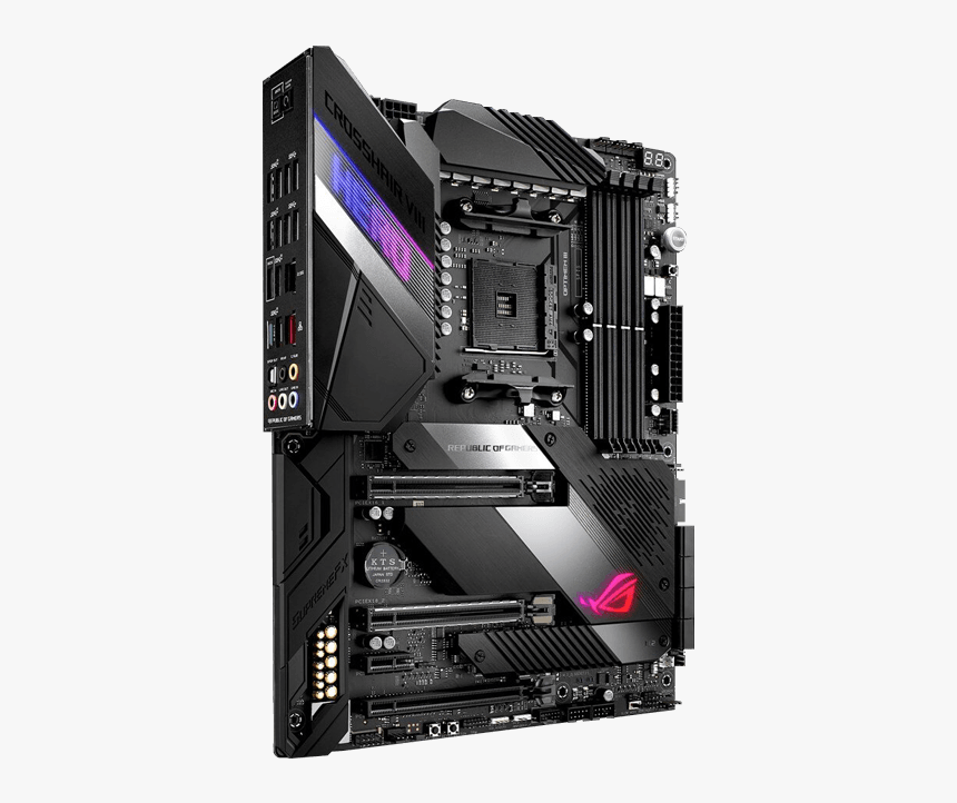 Rog Crosshair Viii Hero, Amd X570 Chipset, Am4, Atx - Rog Crosshair Viii Hero Wi Fi, HD Png Download, Free Download