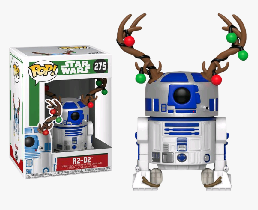 R2 D2 With Antlers Holiday Pop Vinyl Figure - Droids Star Wars Funko, HD Png Download, Free Download