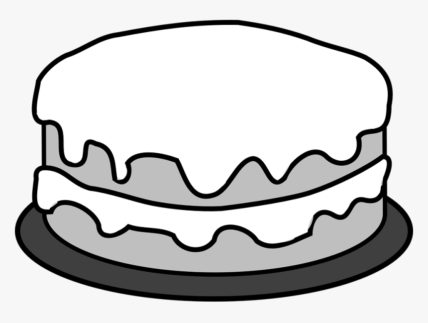 Black And White Cake Clip Art, HD Png Download, Free Download