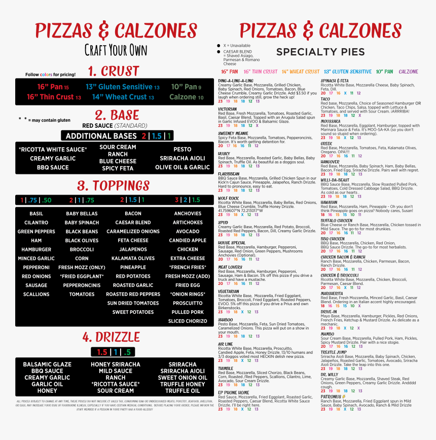 Pleasant Pizza Menu Willimantic, HD Png Download, Free Download