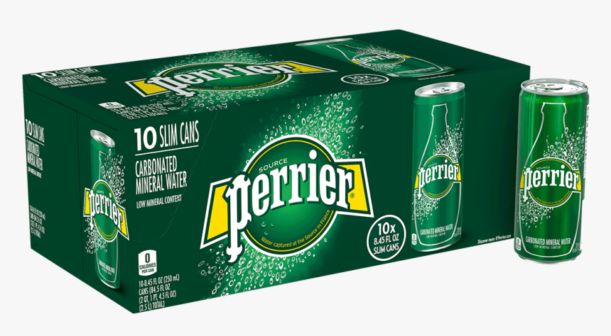 Perrier Carbonated Mineral Water Slim Cans, HD Png Download, Free Download