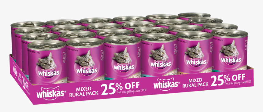 Whiskas Mixed Cat Food 24 X 400g Cans - Whiskas 24 Pack Cans, HD Png Download, Free Download