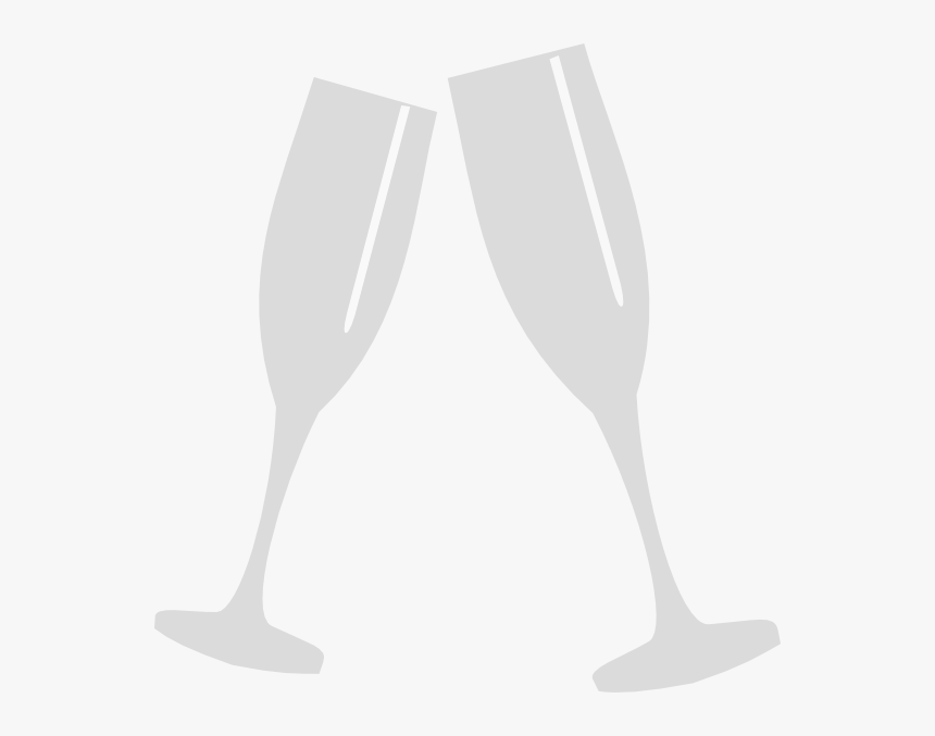 This Free Clipart Png Design Of Champagne Glass Pink - White Champagne Glasses Png, Transparent Png, Free Download