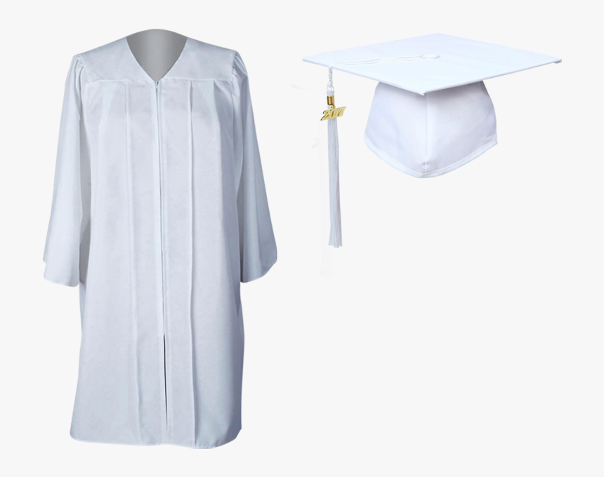 White Graduation Cap And Gown - White Toga For Graduation, HD Png Download, Free Download