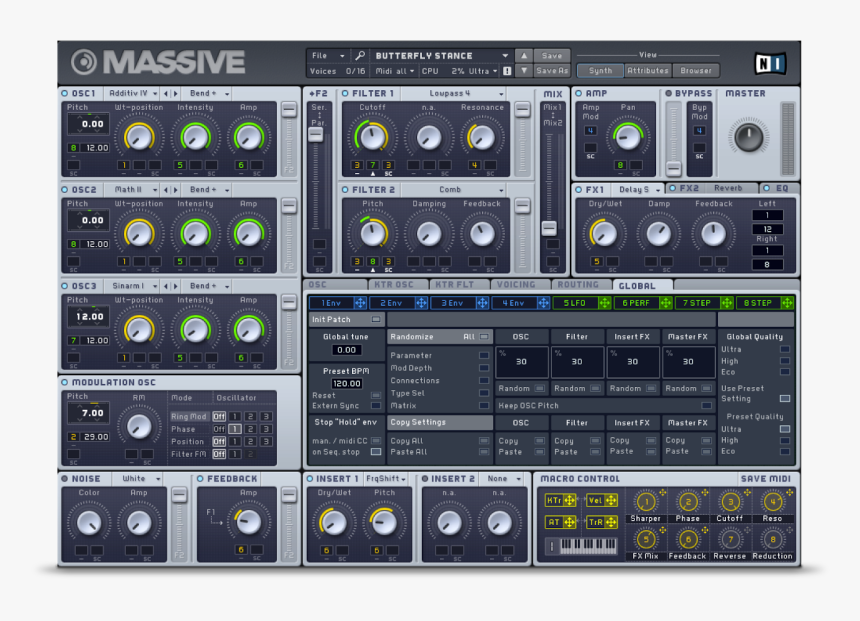 Fl Studio 10 Vec2 Download - Native Instruments Massive, HD Png Download, Free Download