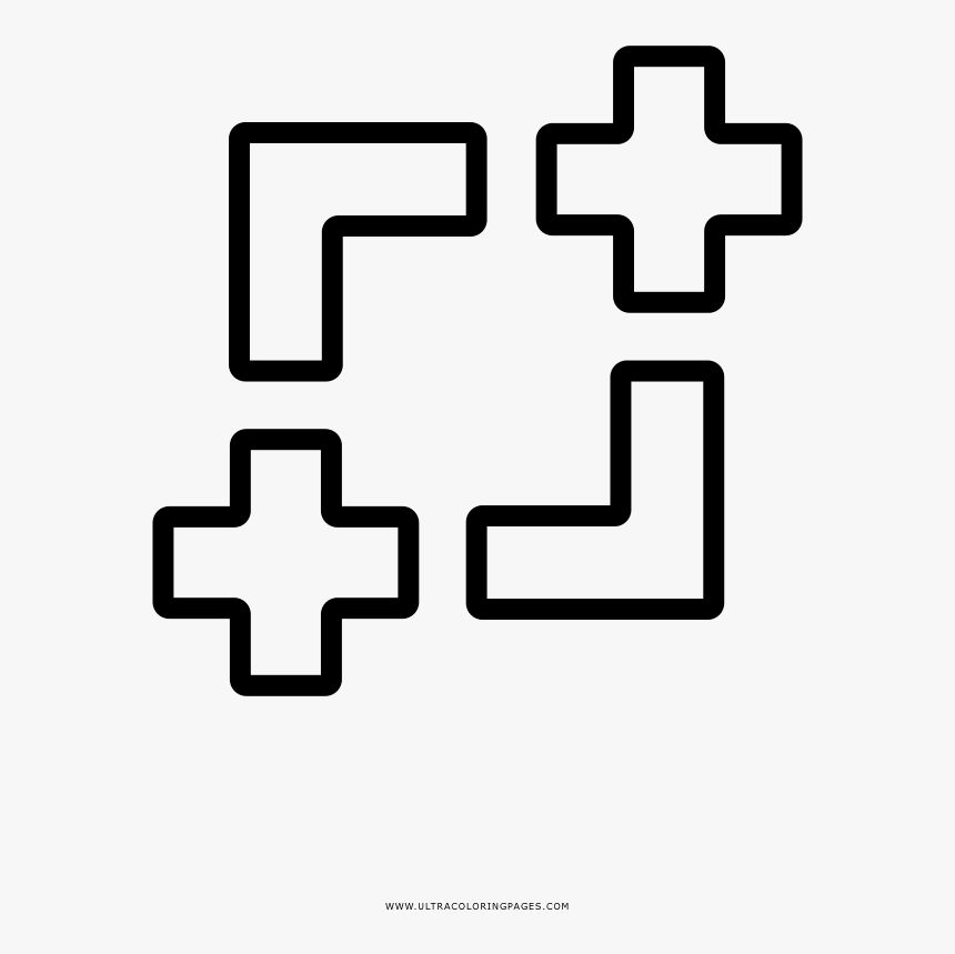 Corner Selection Coloring Page - Cross, HD Png Download, Free Download