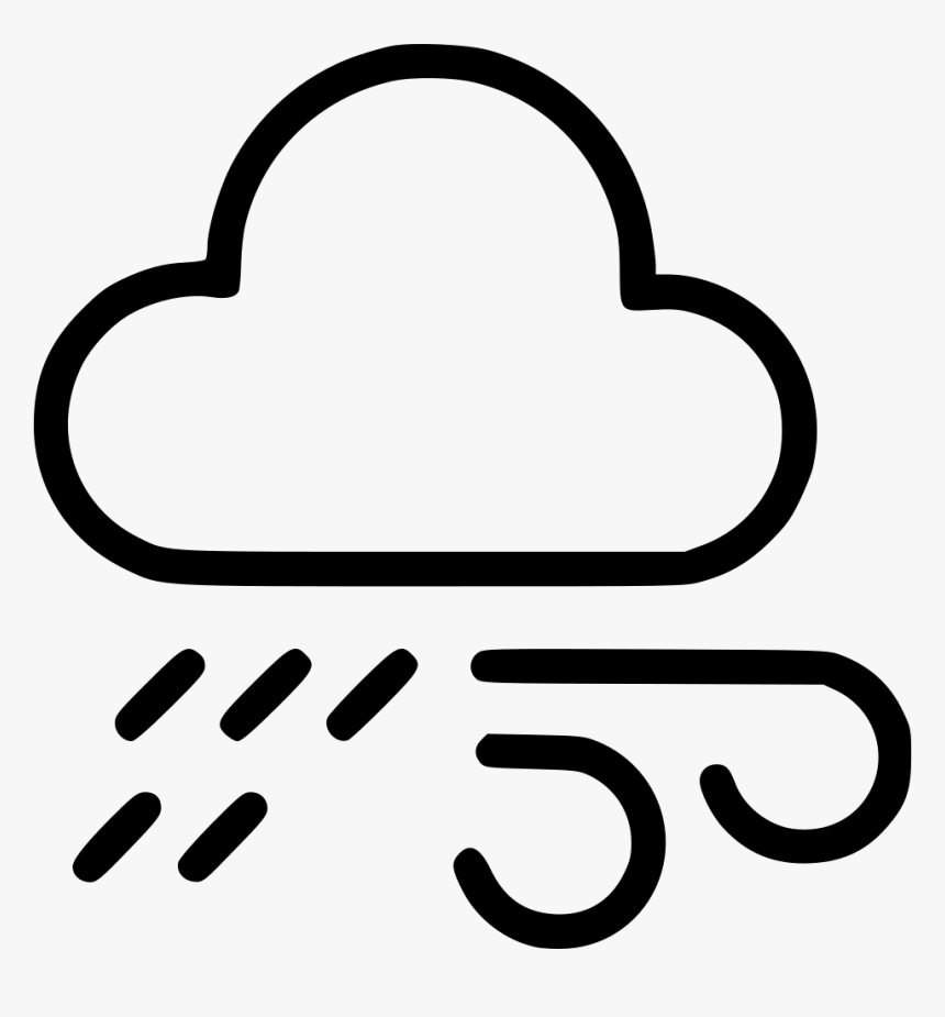 Weather Rain Cloud Wind Cloudy Lightning - Any Weather Black And White Clipart, HD Png Download, Free Download